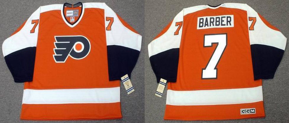 2019 Men Philadelphia Flyers #7 Barber Orange CCM NHL jerseys